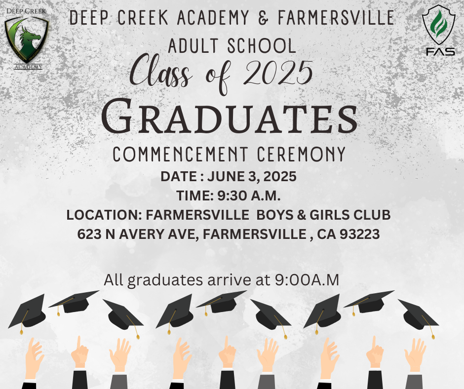  DCA - Graduation June 3, 2025 - 9:30 am 